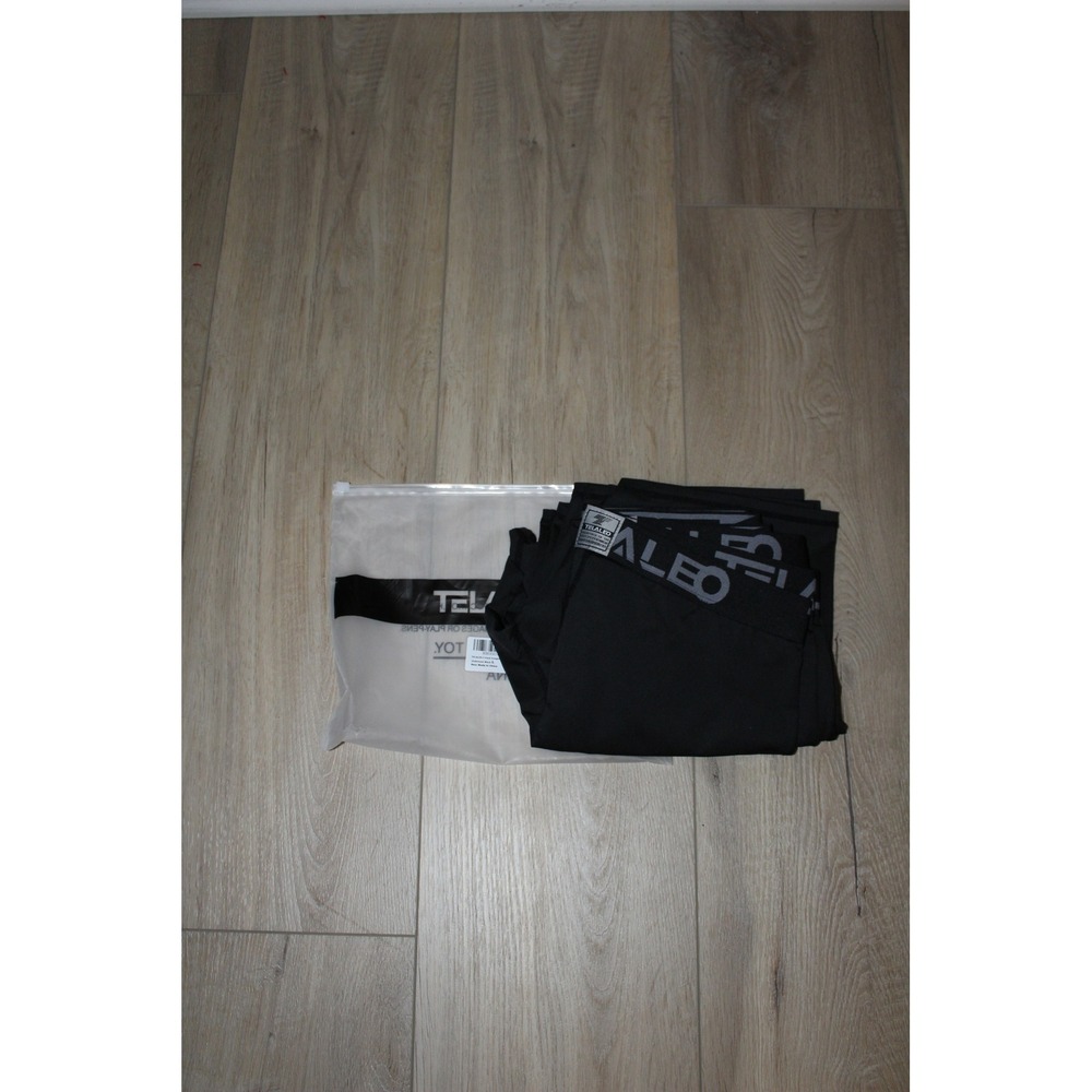 Telaleo Mens 4 Pack Compression Shorts Black Athletic Base Layer Size L NEW‎